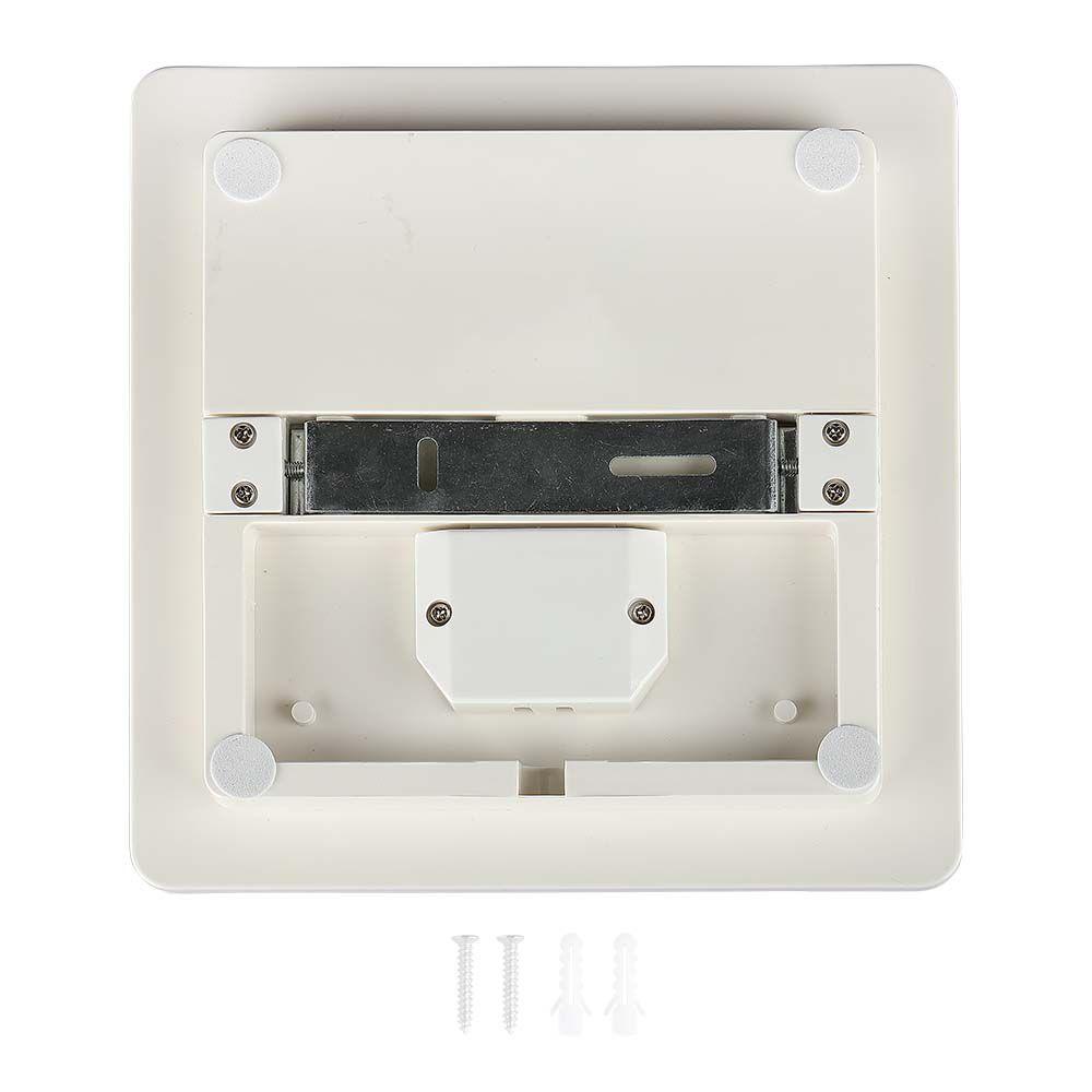 15W Plafon LED, IP44, Chip Samsung, Barwa:3000K, Klosz PC, Kwadrat, VTAC, SKU 2113909