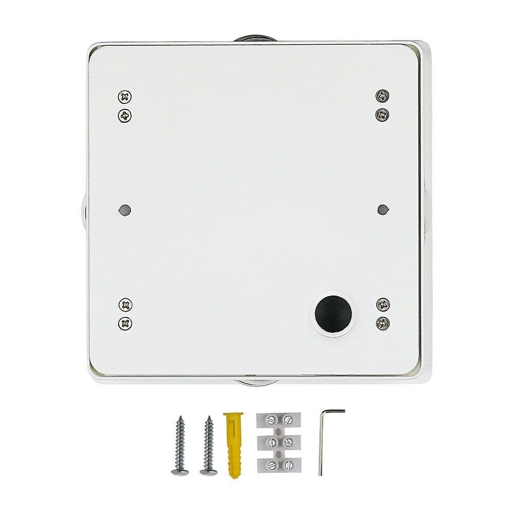 VT-704 4W LED WALL LIGHT 4000K IP65 WHITE BODY SQUARE