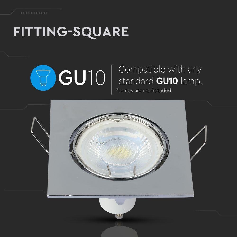 VT-779 GU10 FITTING SQUARE CHROME