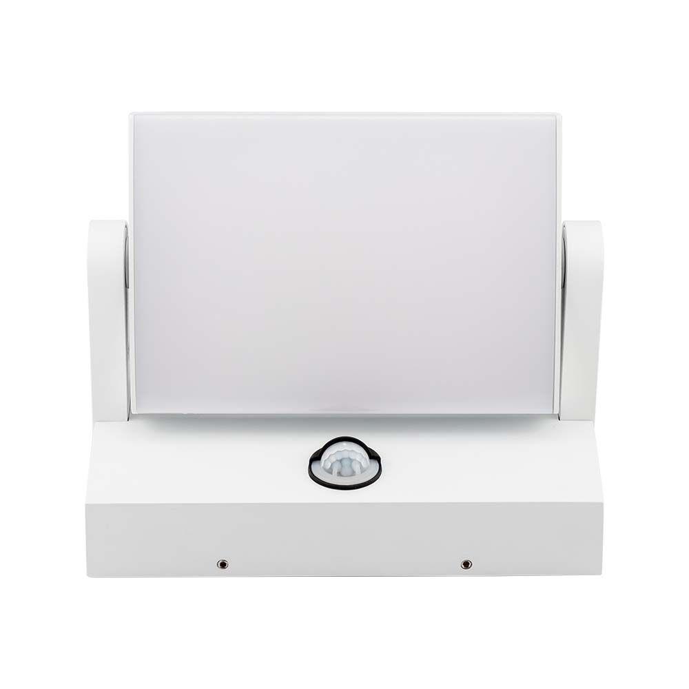 VT-11020S 17W LED WALL LIGHT WITH SENSOR 4000K WHITE BODY IP65