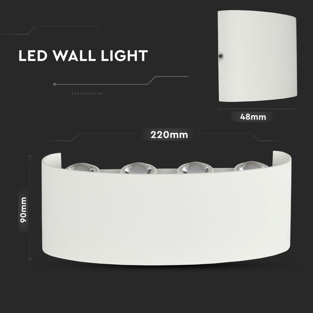 VT-848 8W LED UP-DOWN WALL LIGHT(BRIDGELUX CHIP) 3000K-SAND WHITE