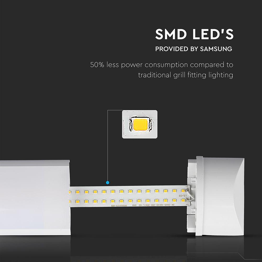 60W Belka oświetleniowa LED 180cm, Chip SAMSUNG Barwa:6400K, VTAC, SKU 21671