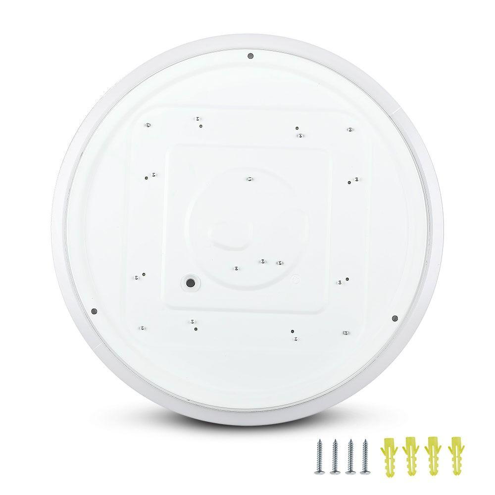 VT-8418 18W LED DOME LIGHT-300MM WITH MILKY COVER CCT:3IN1-ROUND