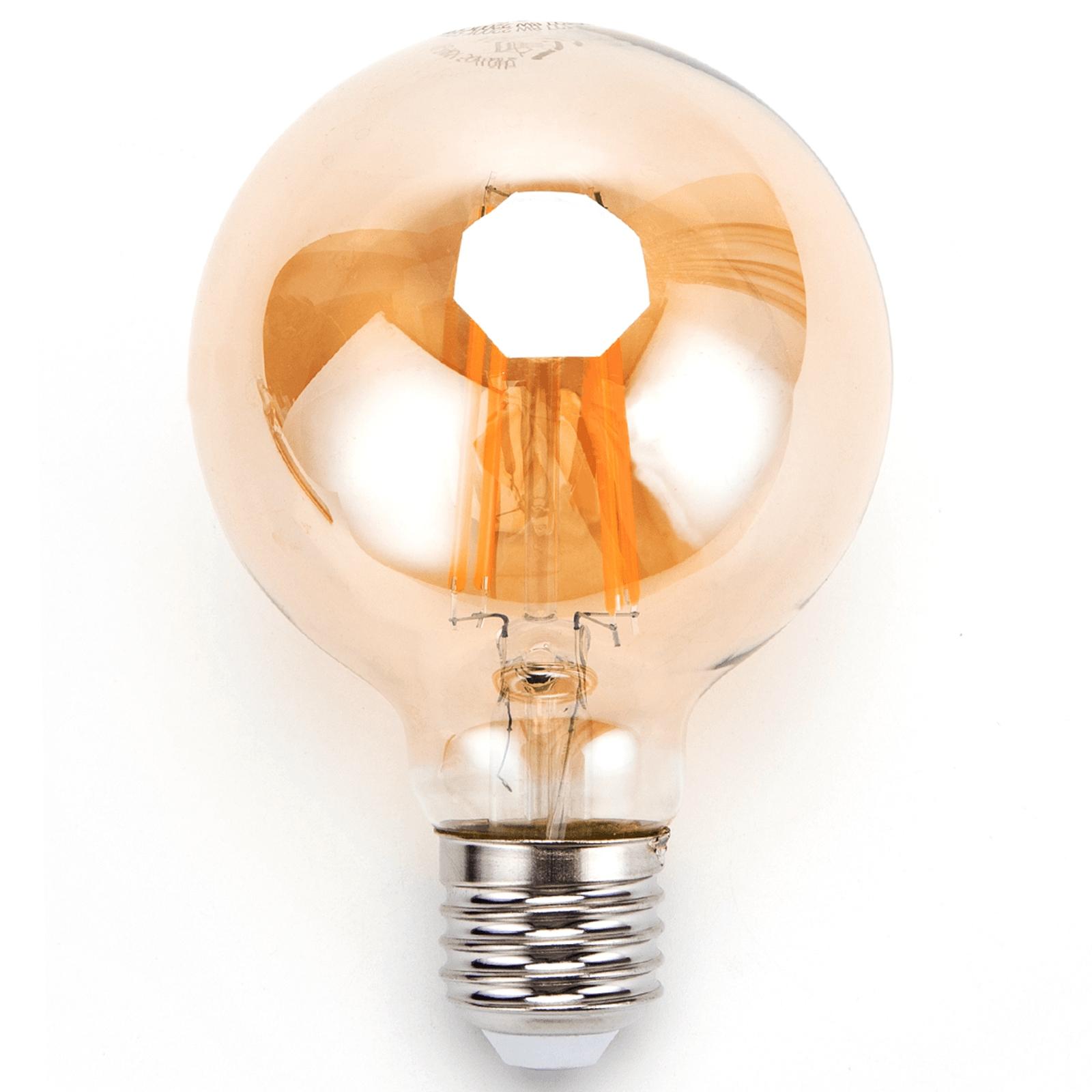 LED Filament Bulb (Amber) G80 E27 6W