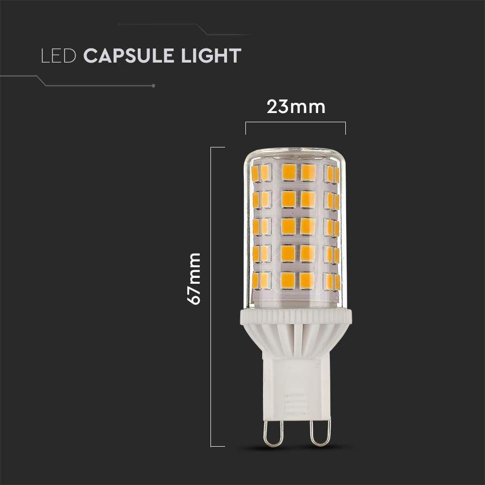 5W G9 Żarówka LED, Barwa:4000K, Ściemniana, Trzonek: G9, VTAC, SKU 217430