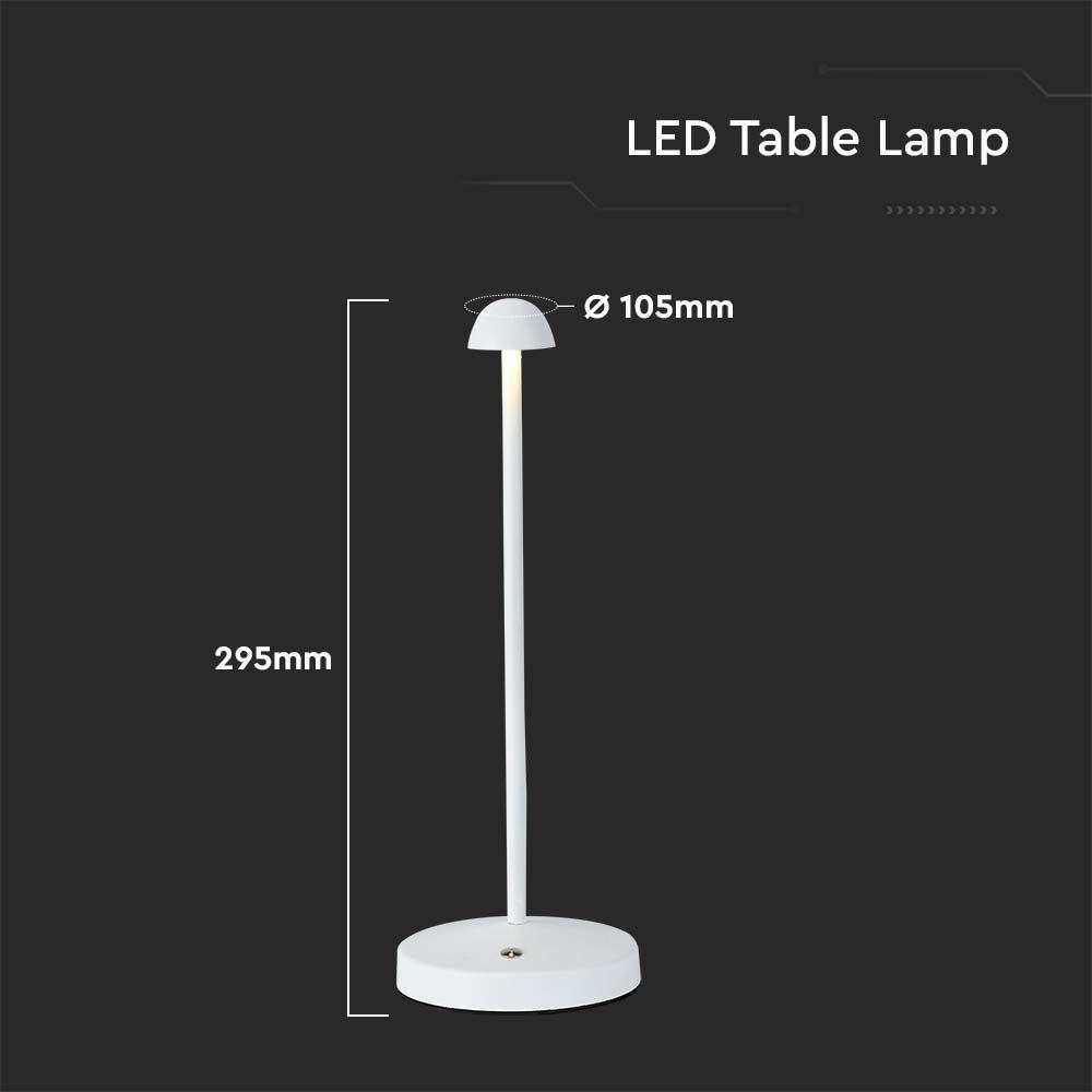 VT-1073 3W LED TABLE LAMP 3IN1 WHITE