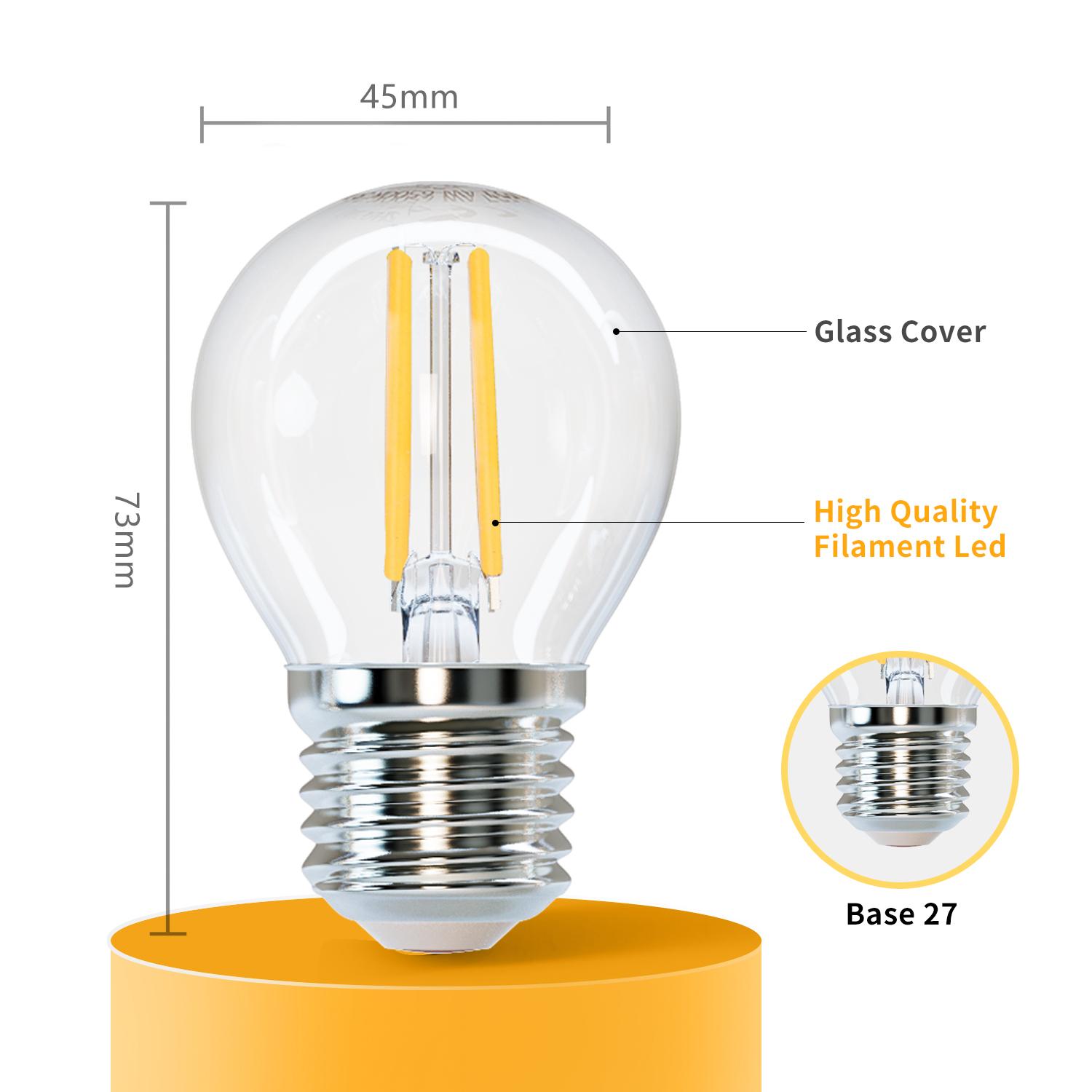 LED filament lamp G45