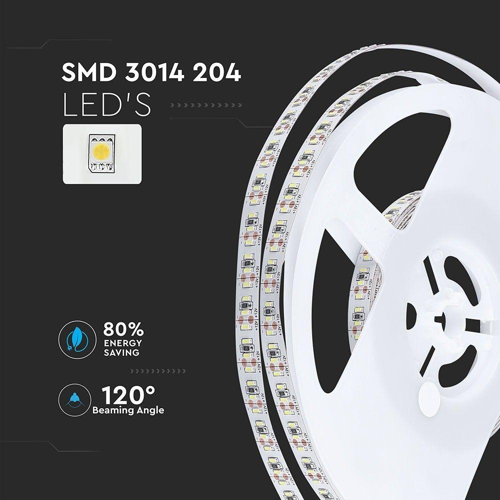 Taśma LED, Barwa:3000K, IP20, Rolka:5m, VTAC, SKU 2404