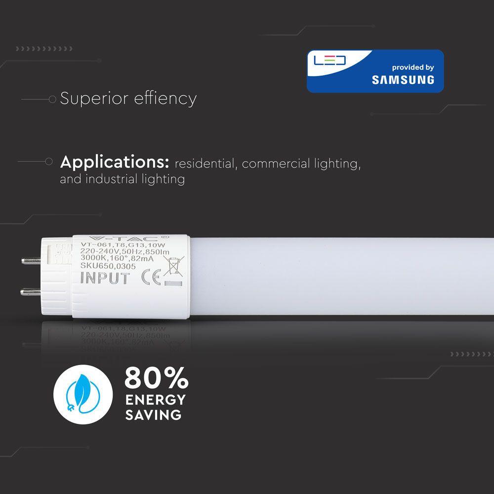 VT-061 10W T8 NANO PLASTIC TUBE-ROTATABLE(60CM) SAMSUNG CHIP 6400K