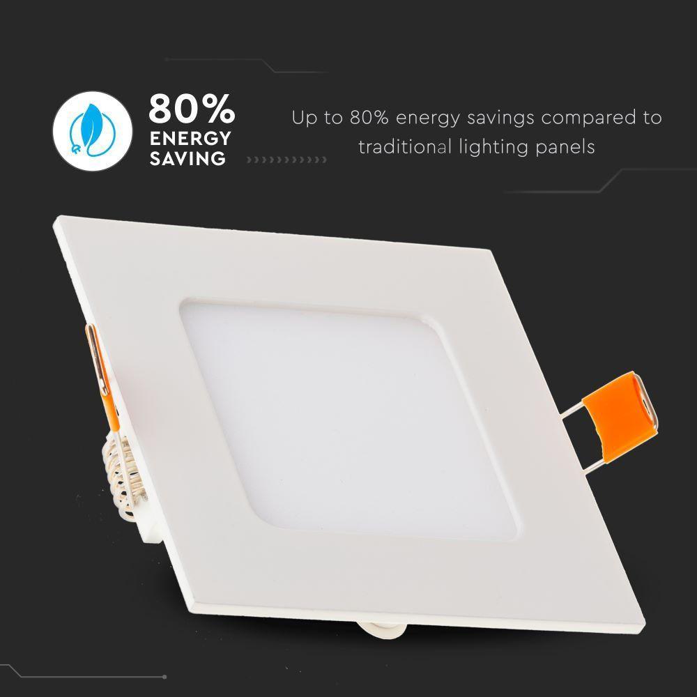 3W Panel LED, Barwa:6400K, Kwadratowa, VTAC, SKU 6297