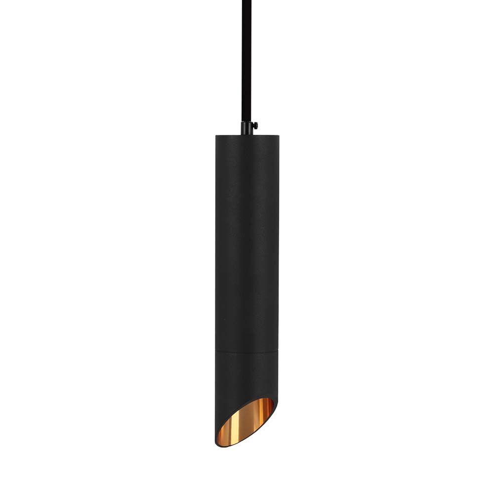 VT-975 1xGU10 HANGING PENDANT BLACK D:55x200MM