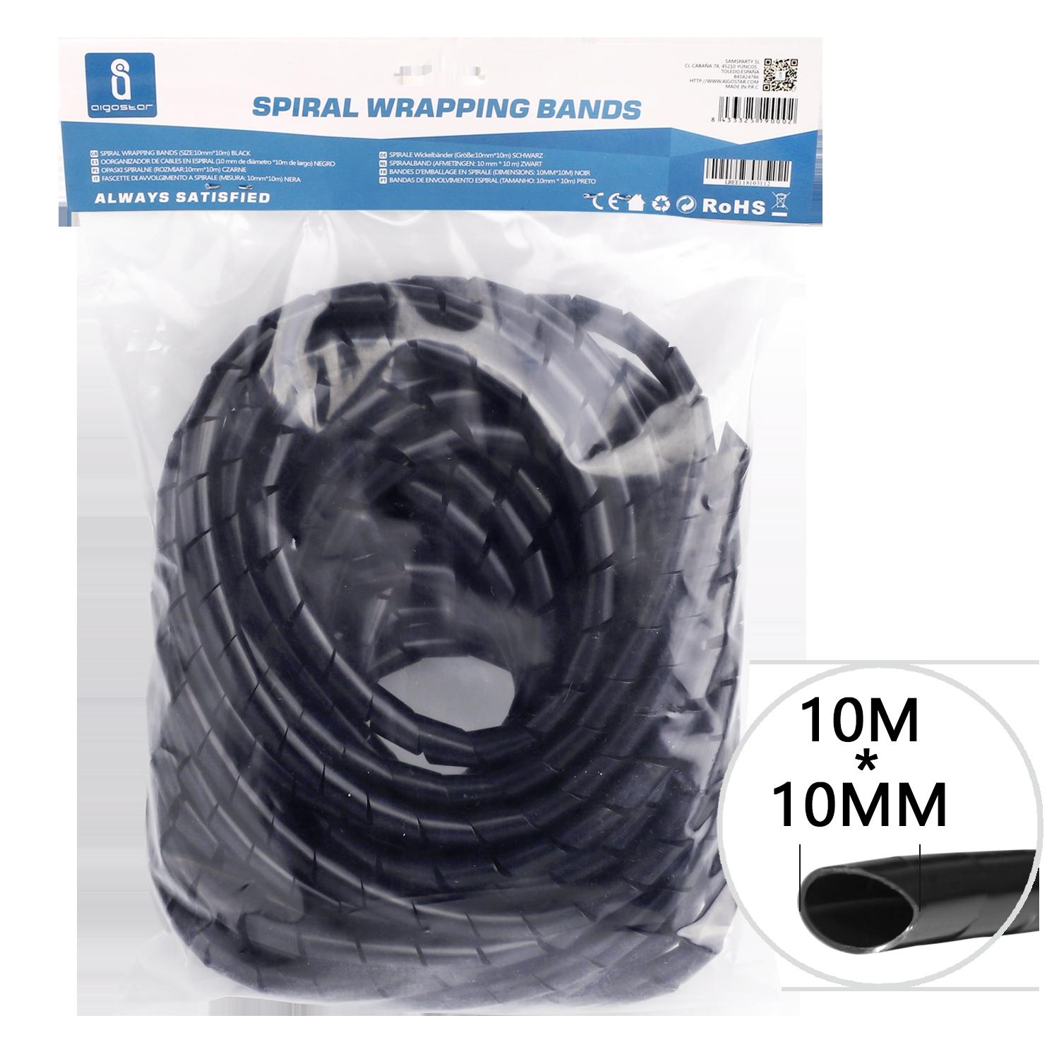 Spiral Wrapping Bands 10mm*10m Black