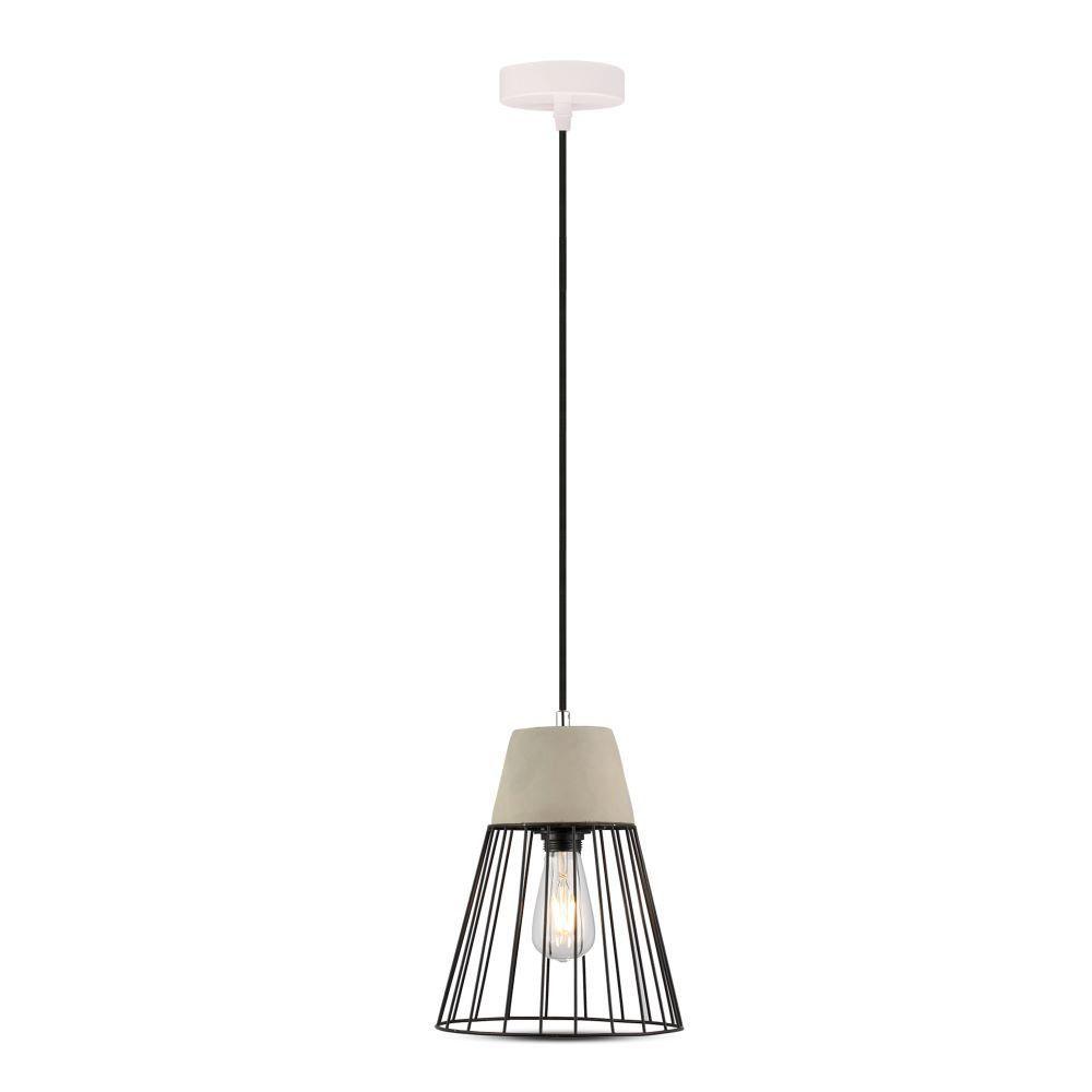 VT-7253 E27 CONCRETE+MESH PENDANT LIGHT D:250