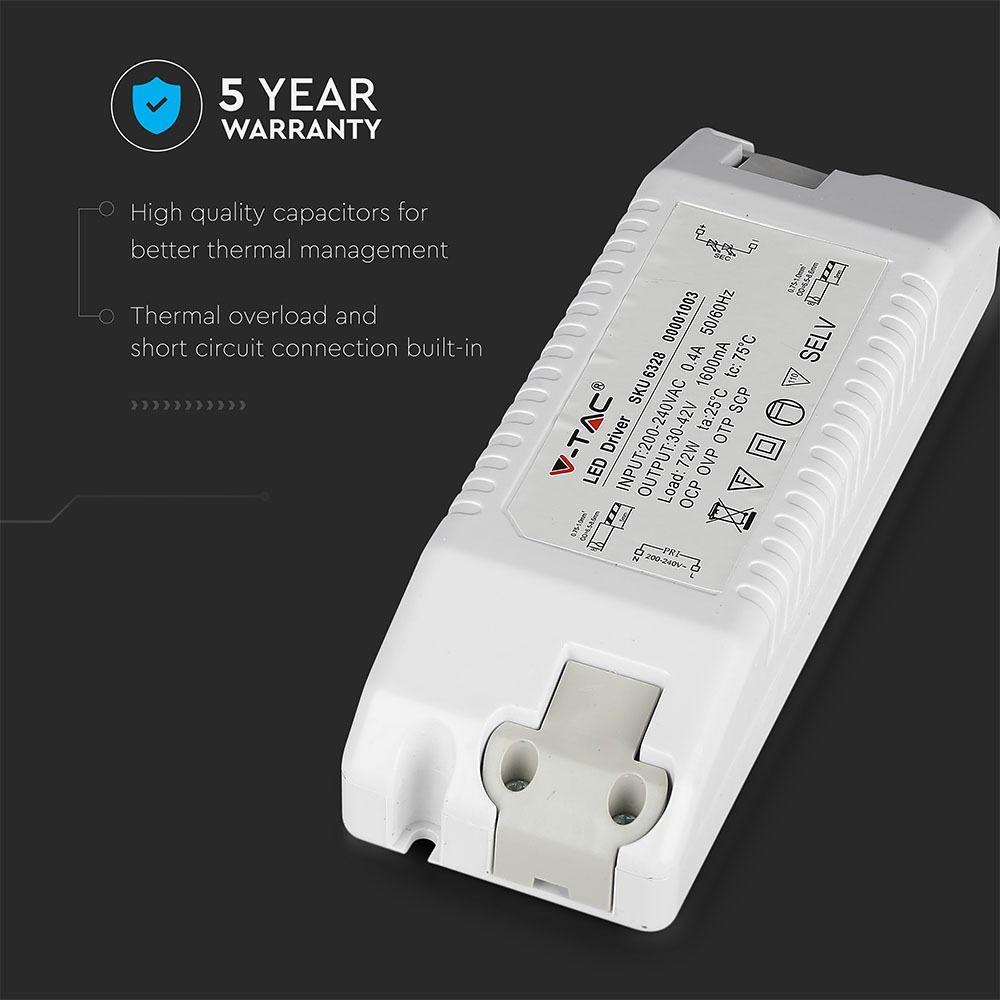 72W NON DIMMABLE DRIVER FOR LED PANEL-5 YRS WTY