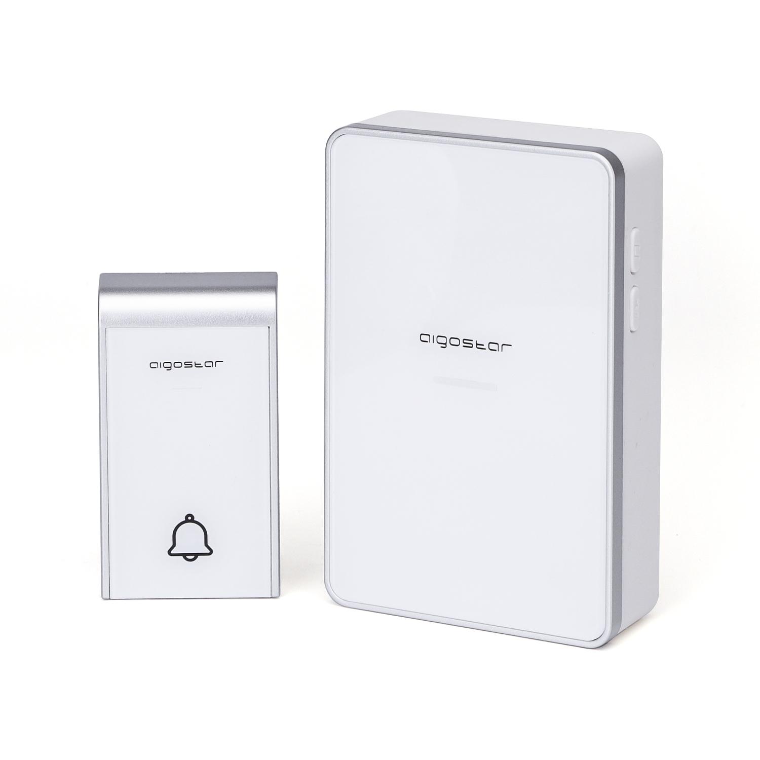 DC Wireless Doorbell White & Silvery