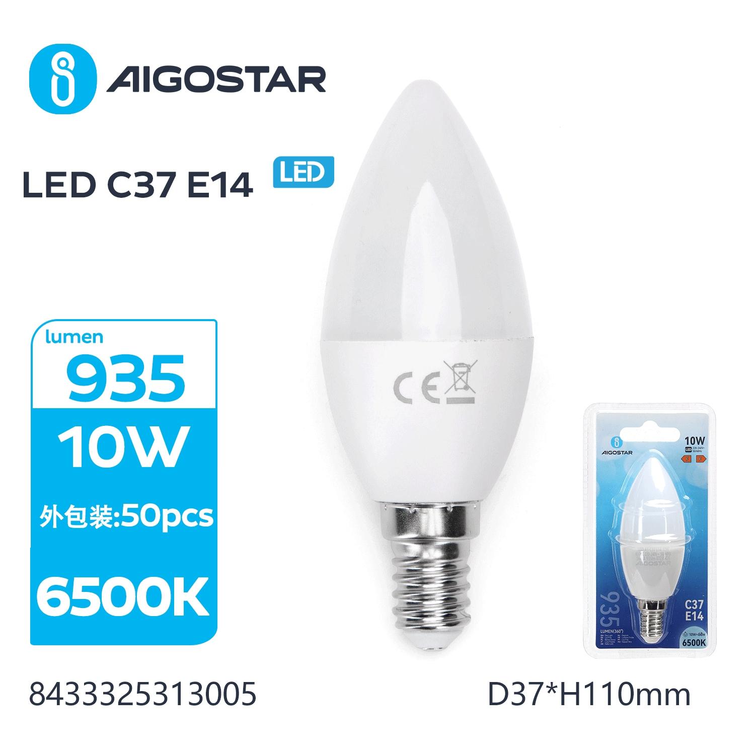 LED A5 C37 E14 10W 6500K