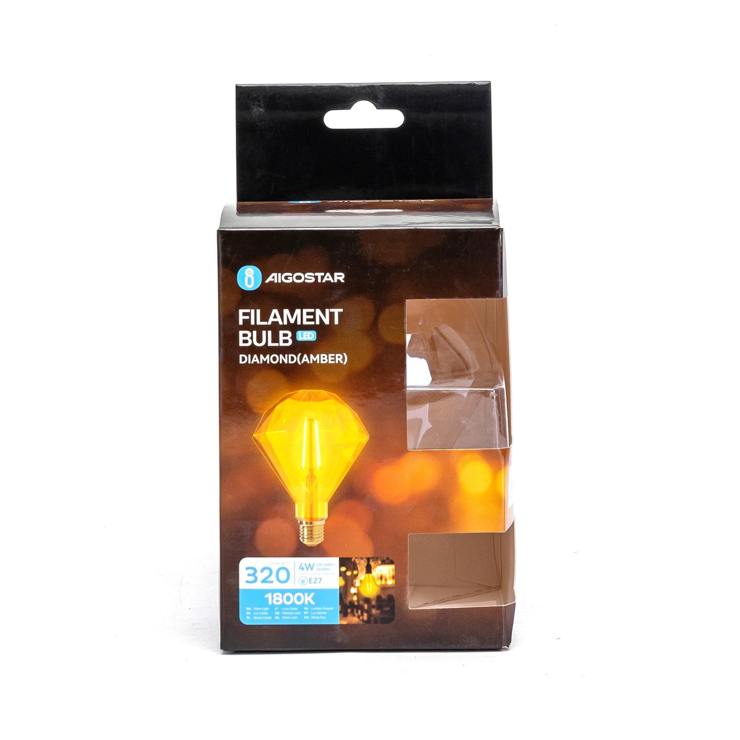 LED Filament Bulb (Diamond) E27 4W