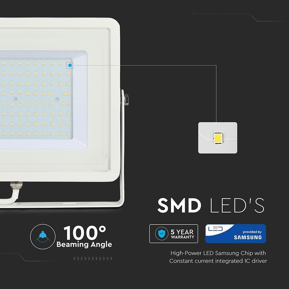 VT-100 100W SMD FLOODLIGHT SAMSUNG CHIP 6400K WHITE BODY