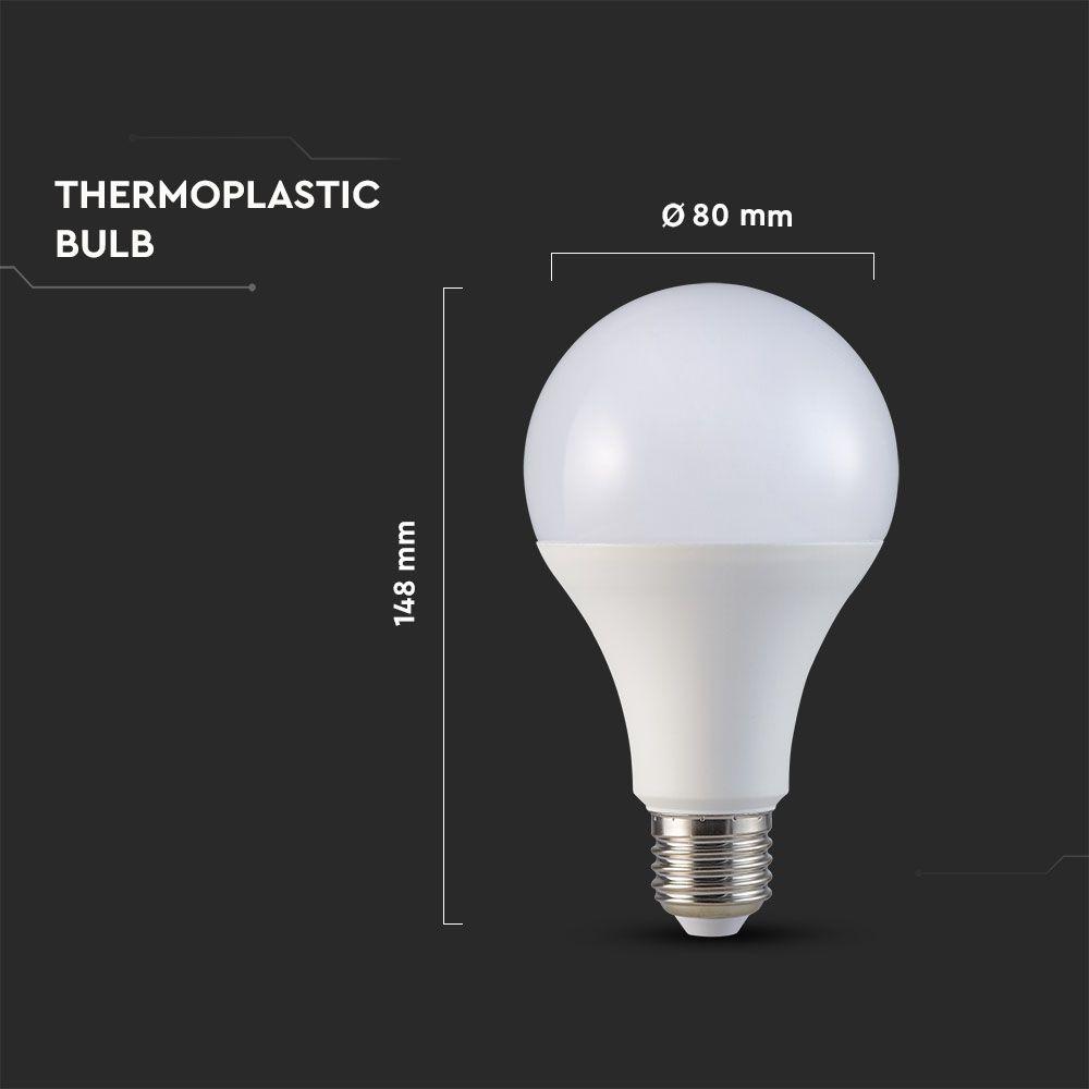 VT-233 20W A80 LED PLASTIC BULB SAMSUNG CHIP 4000K E27 120LM/W