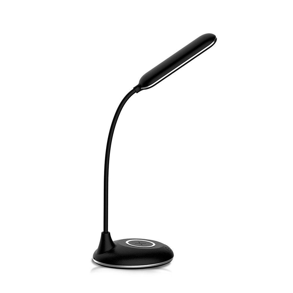 VT-7705 5W LED TABLE LAMP WITH WIRELESS CHARGER 2700K-6500K BLACK