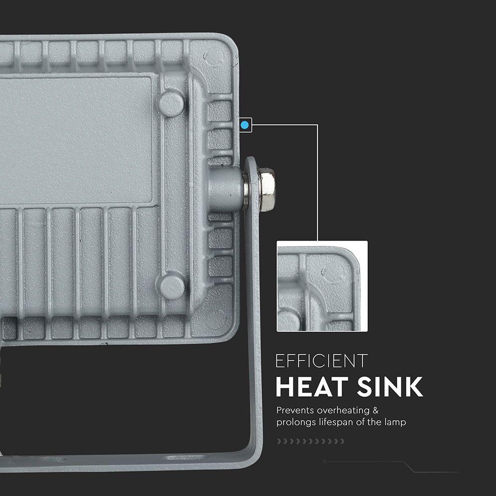 VT-10 10W SMD FLOODLIGHT SAMSUNG CHIP 6400K GREY BODY