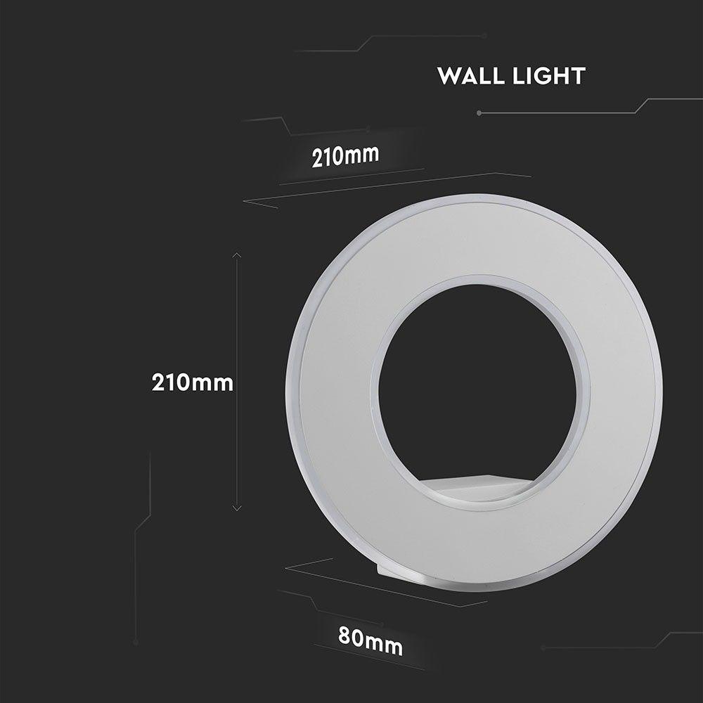 VT-710 9W LED WALL LIGHT 4000K IP20 WHITE BODY