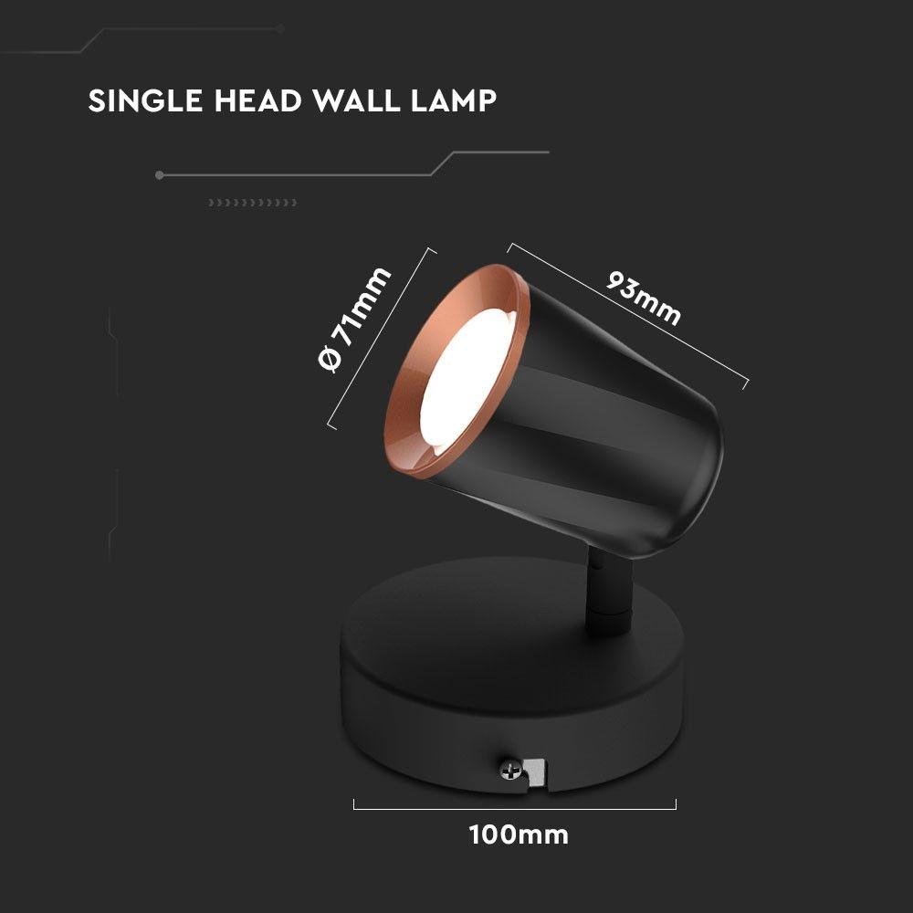 VT-806 6W LED WALL LIGHT(1 HEAD) 4000K BLACK