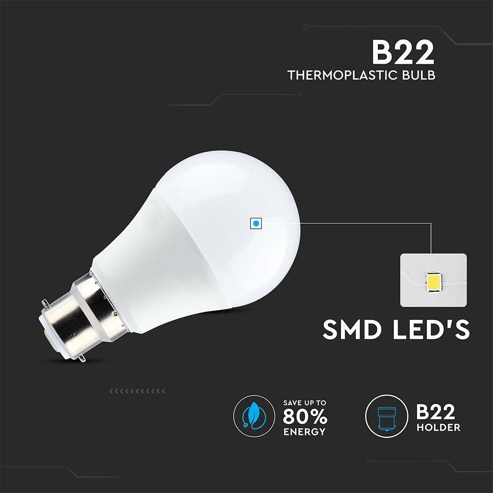 VT-2189 8.5W A60 THERMAL PLASTIC LED BULB 4000K B22