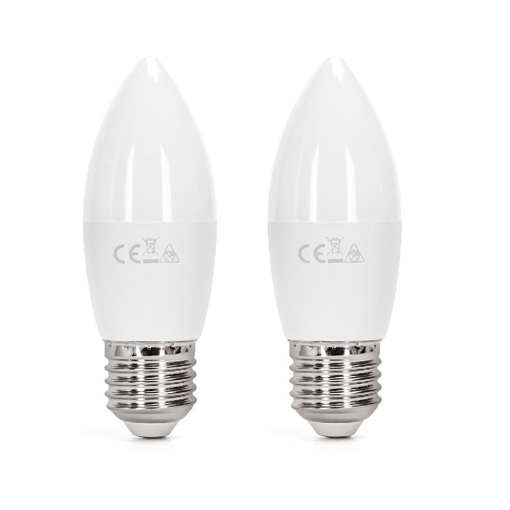 LED E27 10W C37 2pcs