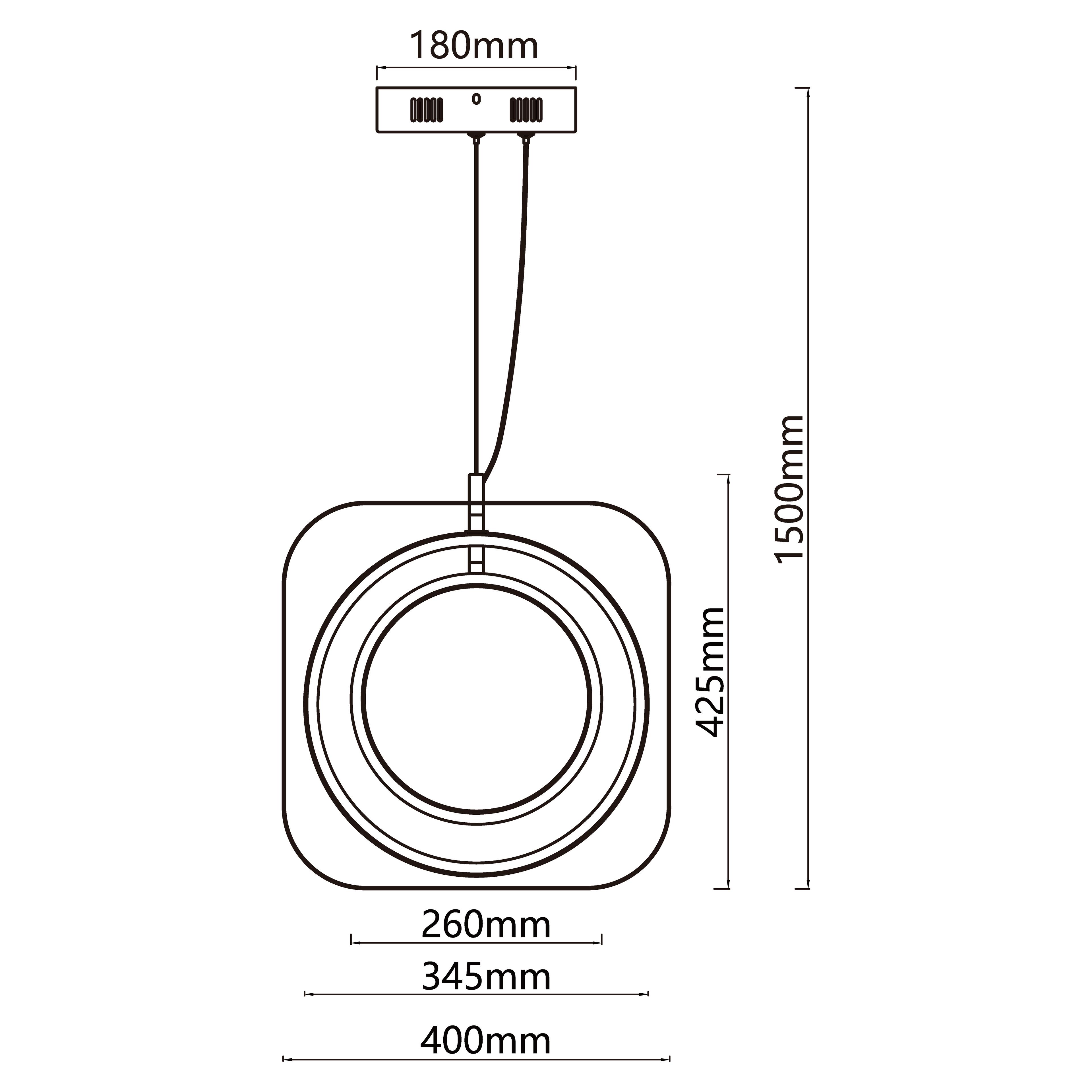 Aluminum pendant light 30W 2700K