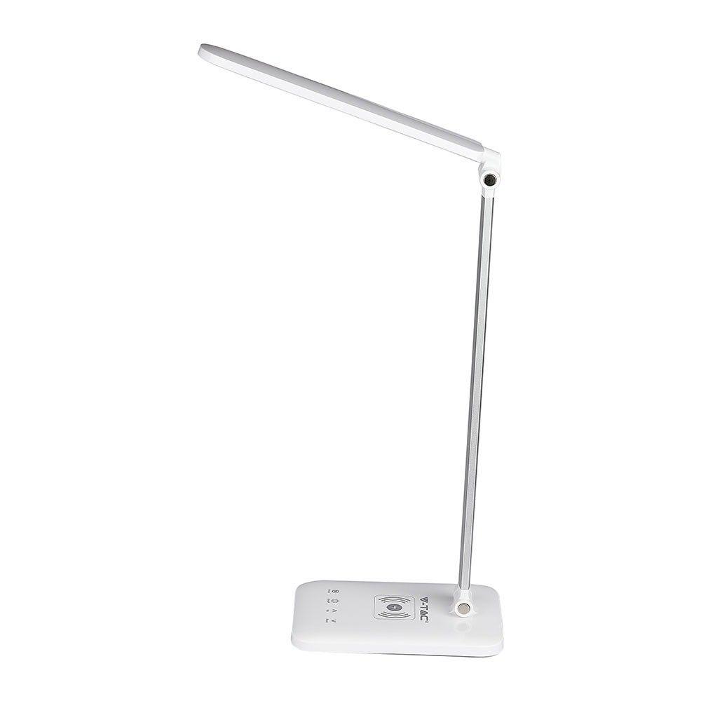 VT-1027 7W LED TABLE LAMP WITH WIRELESS CHARGER 3in 1-WHITE