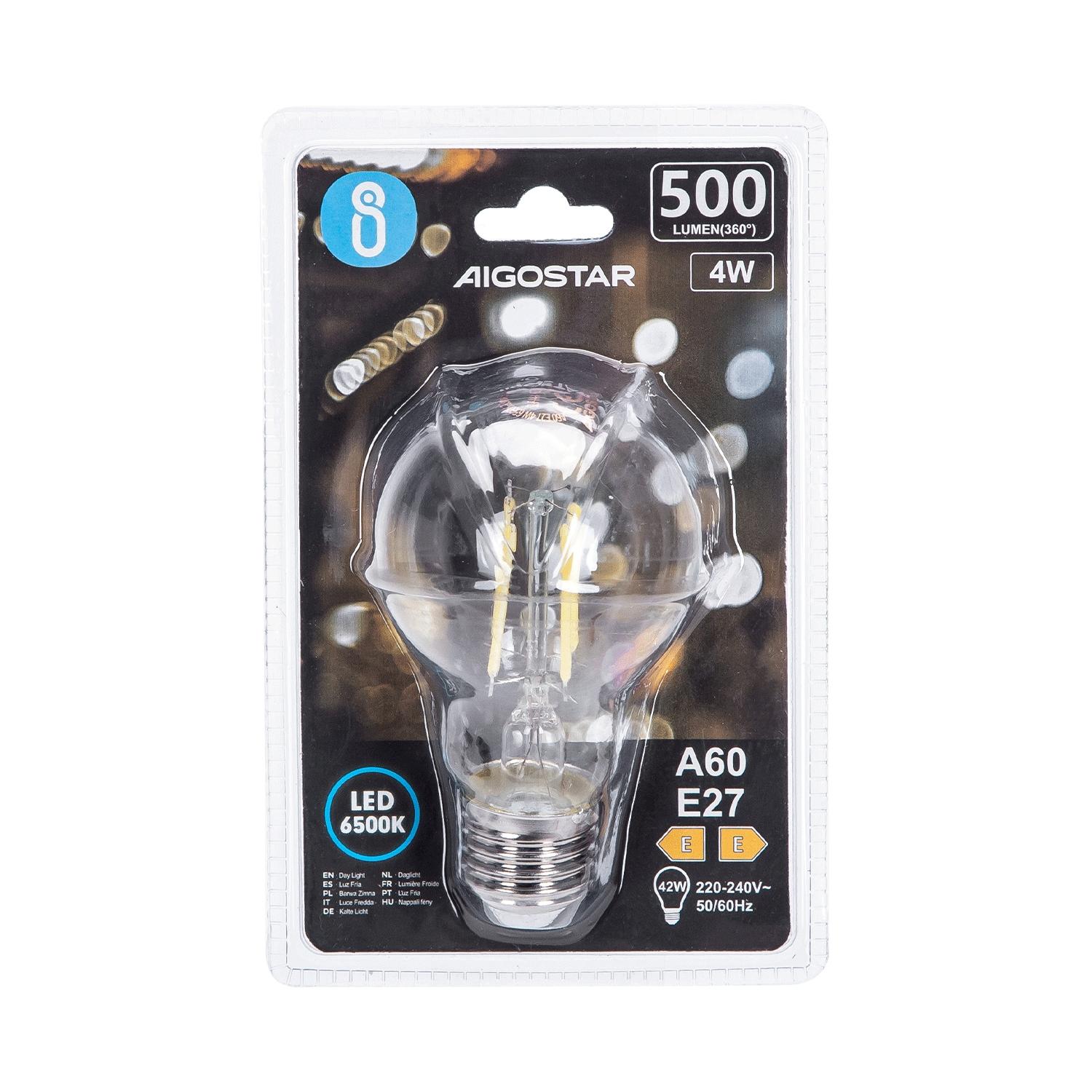 LED Filament Bulb (Clear) A60 E27 4W