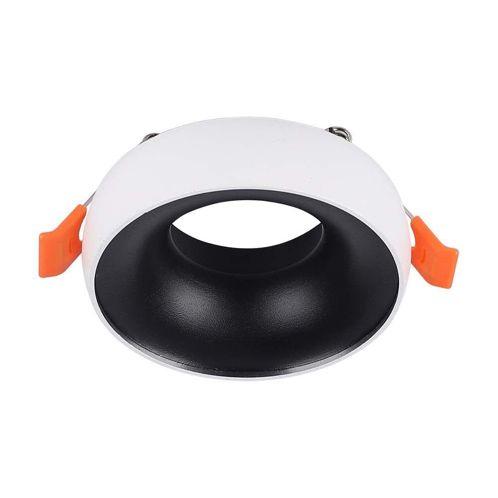 VT-980 GU10 FITTING ROUND WHITE FRAME+BLACK REFLECTOR