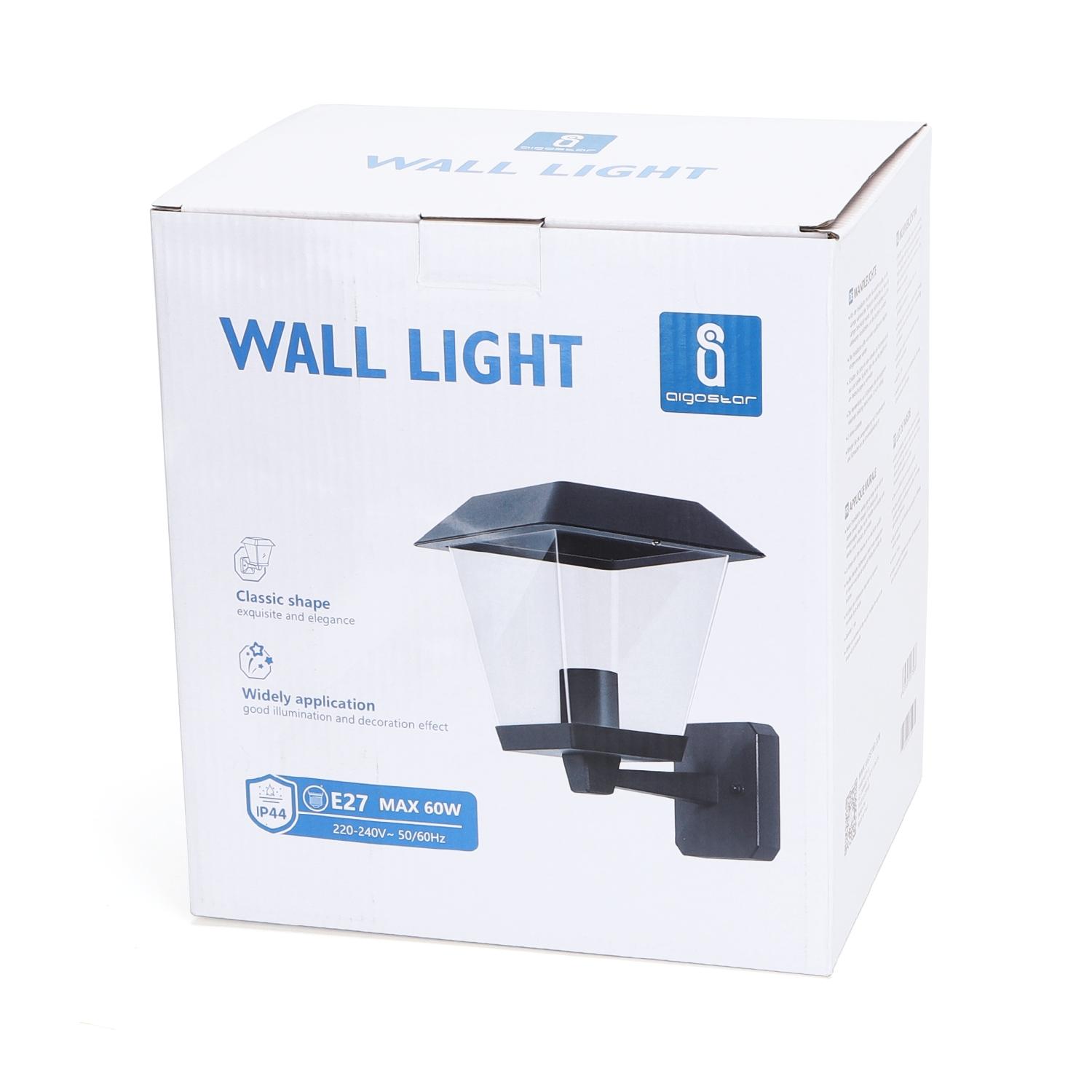 Vintage Wall Light Black (Without Light Source) E27