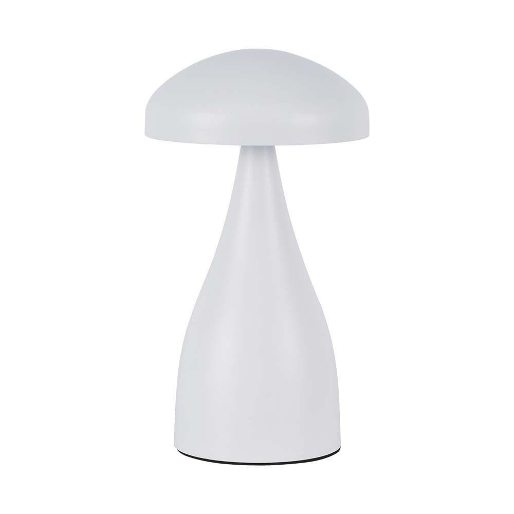 Lampka nocna LED zasilana bateryjnie, Wysokość:22cm, Bateria 1800mAh, Ściemnianie przez dotyk, Barwa:3w1, Obudowa: Biała, VTAC, SKU 7896