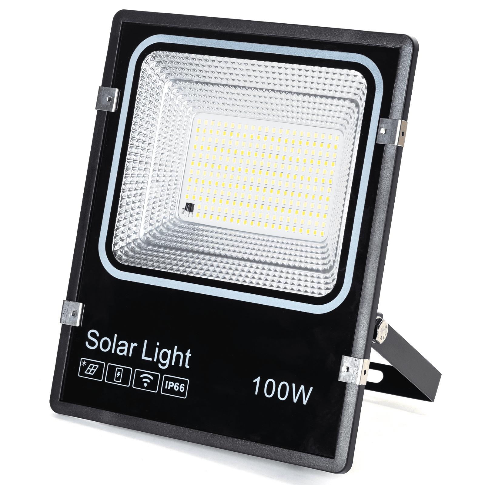 LED FLOOD LIGHT WITH SOLAR PANEL /08 Series/ 5M LINE/100W /CCT