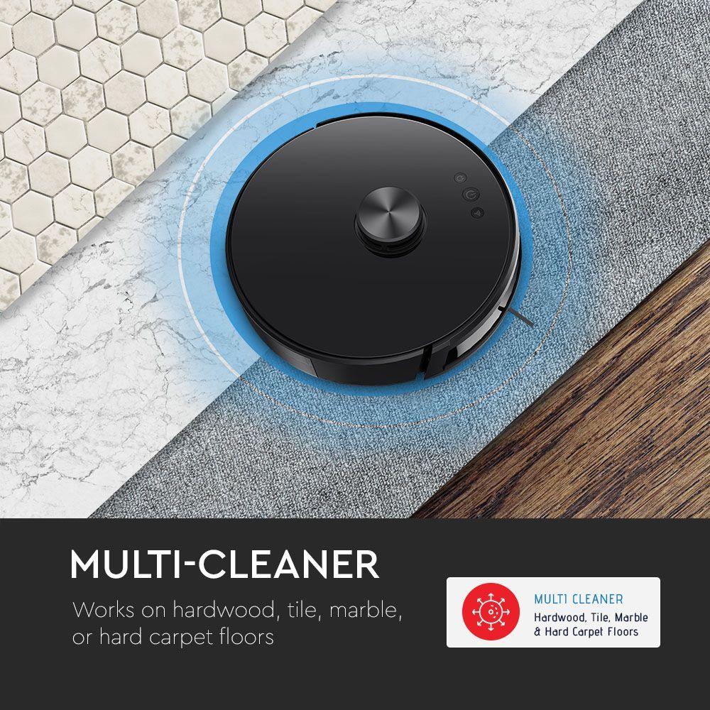 VT-5556 AUTO LASER VACUUM CLEANER COMPATIBLE WITH ALEXA & GOOGLE HOME-BLACK