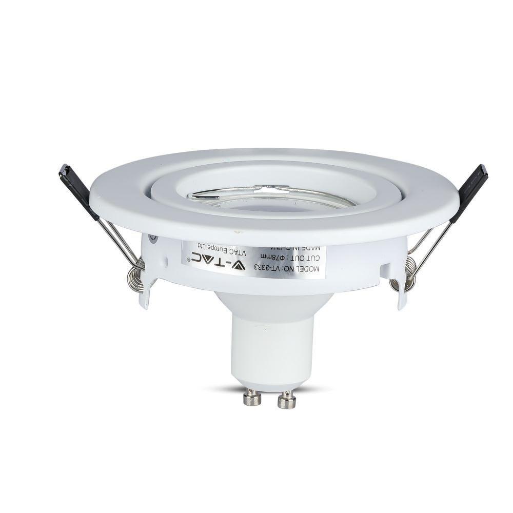 VT-3333 5W GU10 SPOT LIGHT WITH FITTING-WHITE BODY 6400K 3PCS/PACK