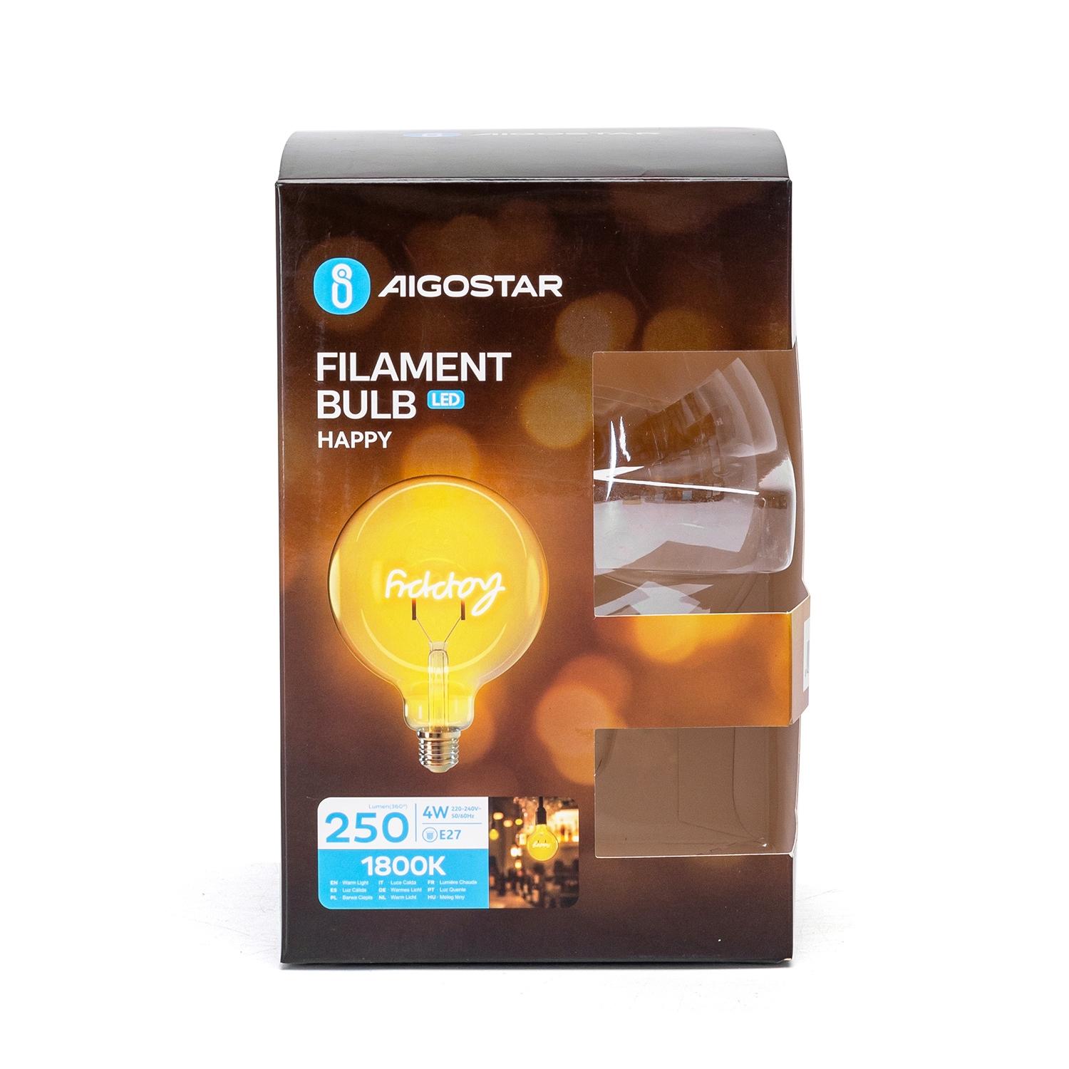 LED Filament Bulb (Happy) E27 4W