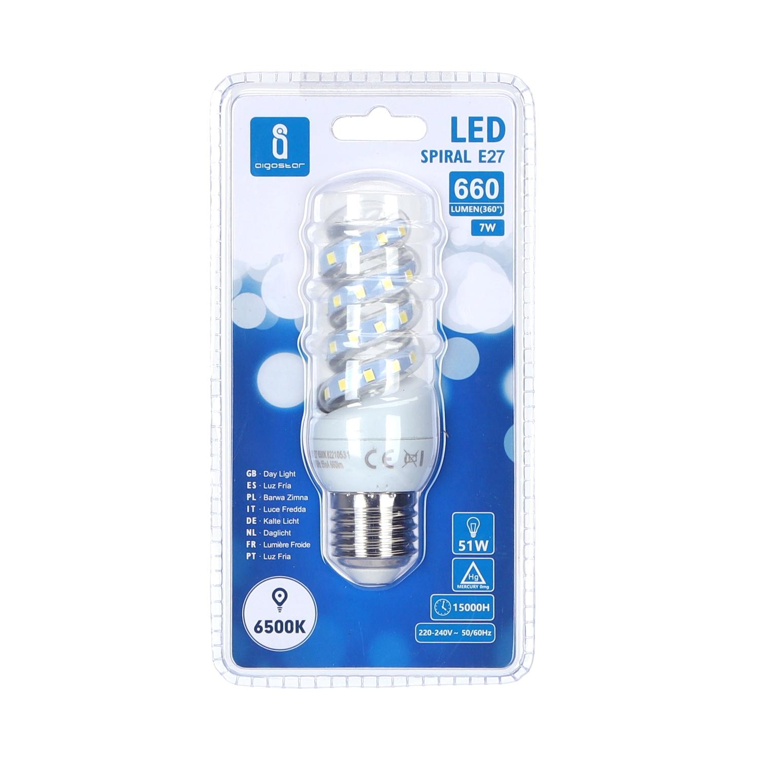 LED E27 7W Spiral tube