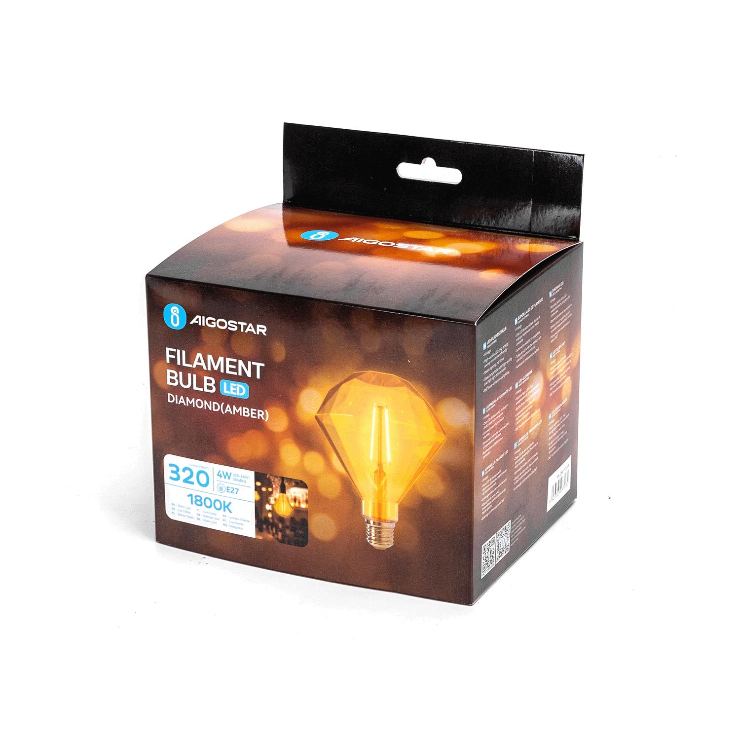 LED Filament Bulb (Diamond) E27 4W