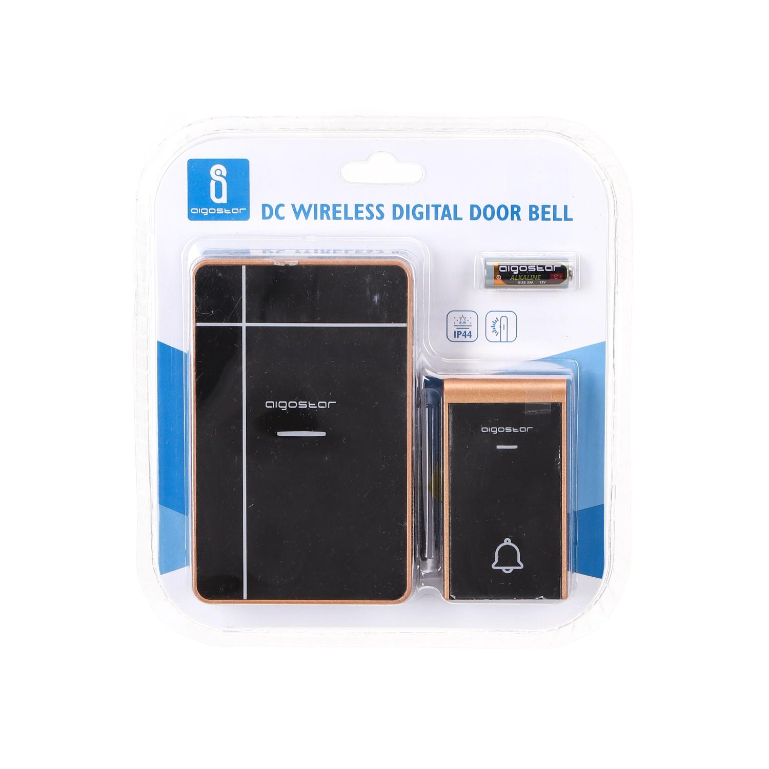 DC Wireless Doorbell Black & Golden