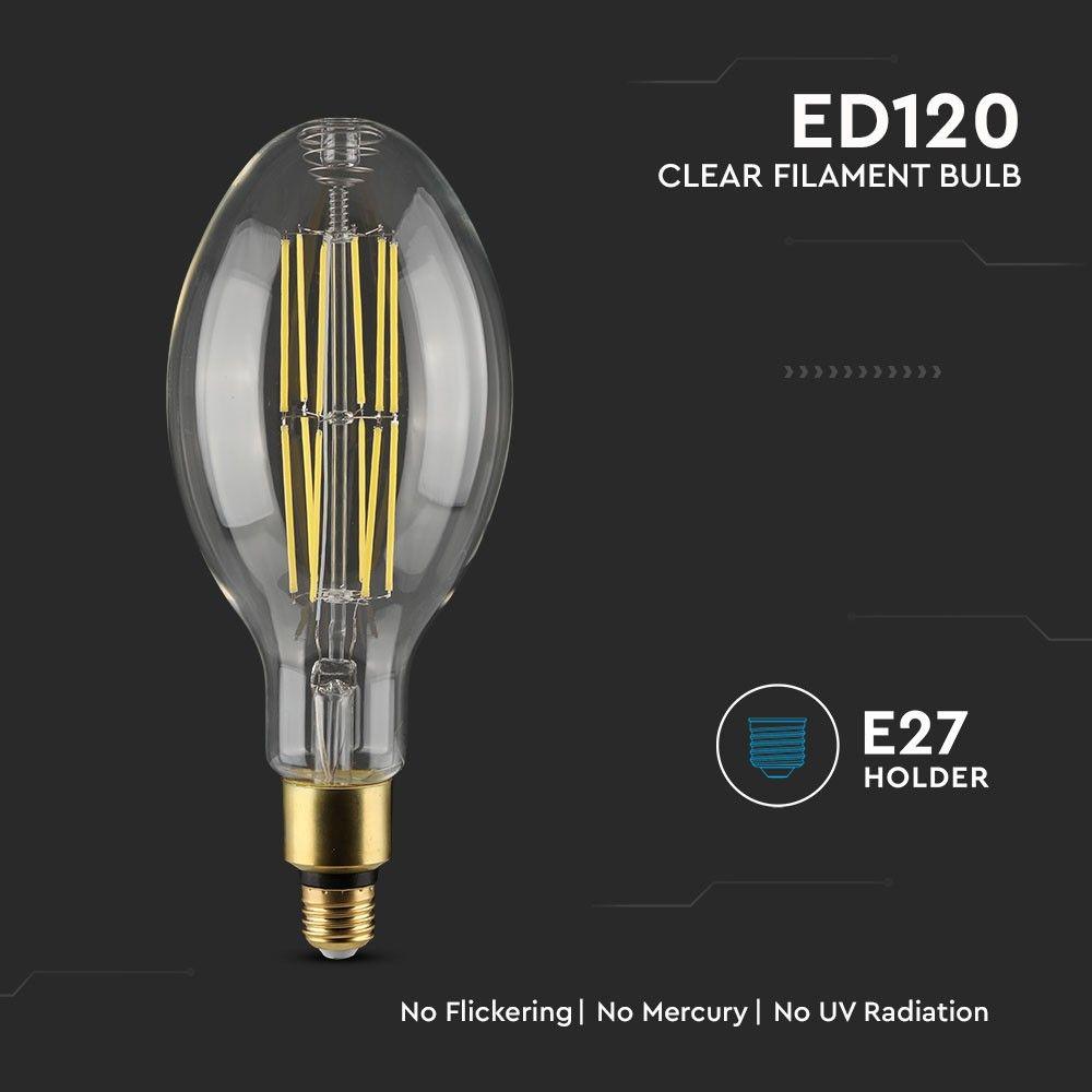 VT-2324 24W LED ED120 FILAMENT BULB-CLEAR GLASS 4000K E27(160LM/WATT)