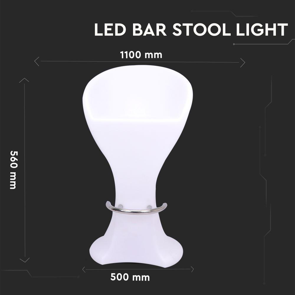 Krzesło ogrodowe "hoker" LED STOOL, , Wymiary:50X56X110cm, VTAC, SKU 40271