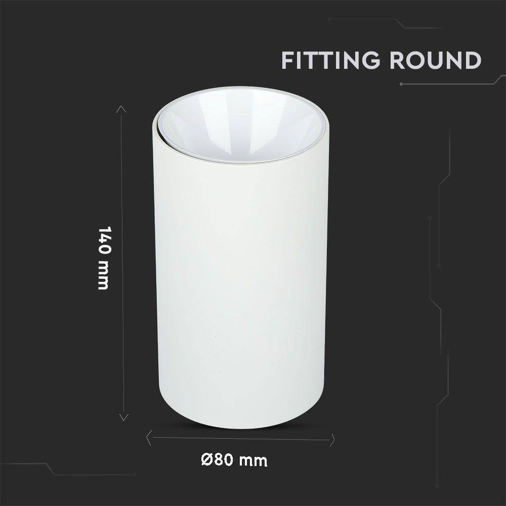 VT-882 GU10 FITTING ROUND WHITE