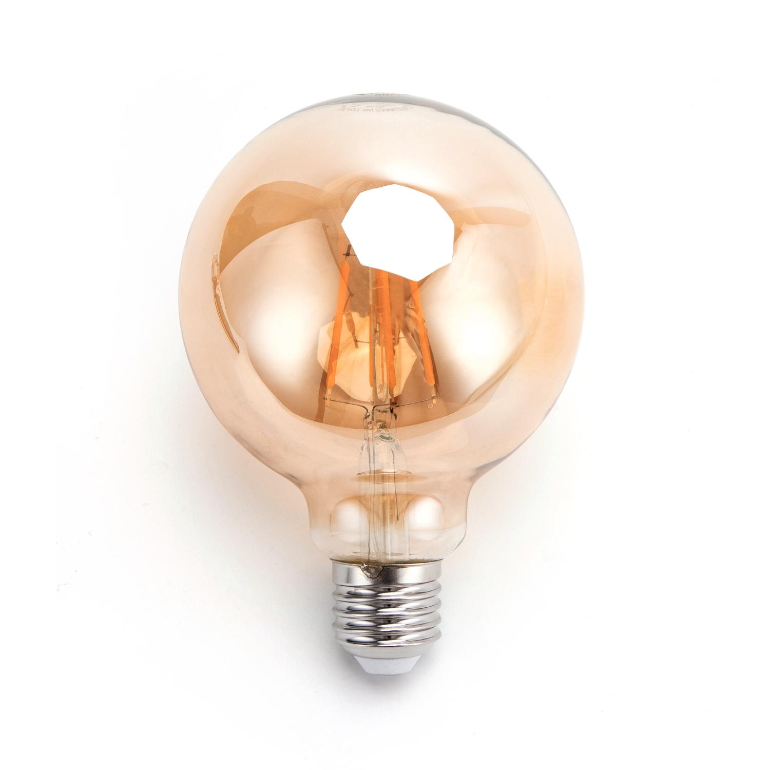 LED Filament Bulb (Amber) G95 E27 6W