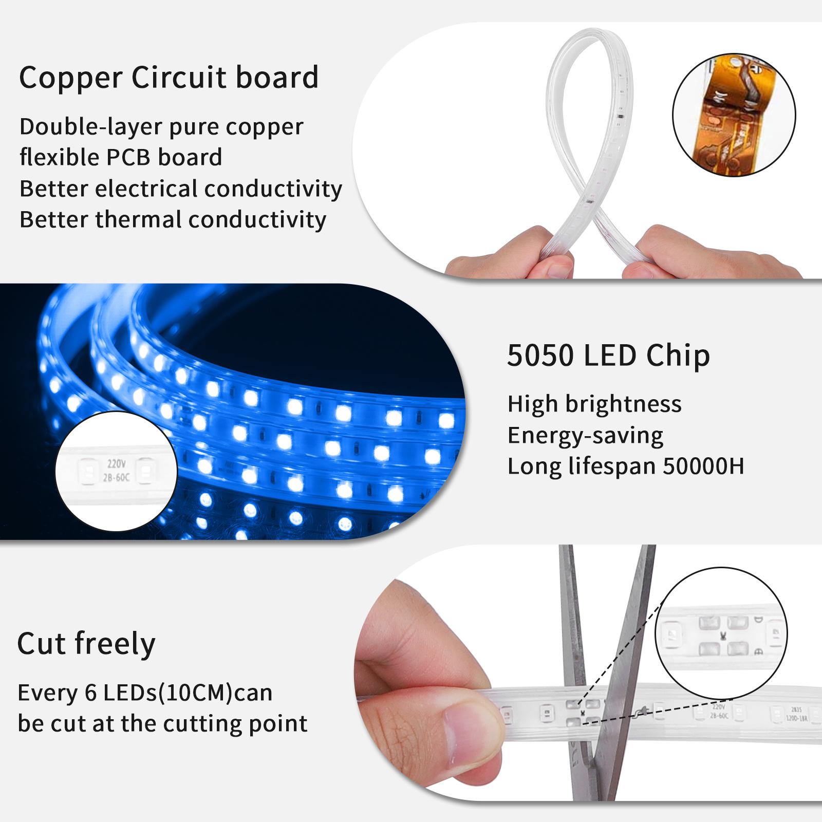 Integrated circuit LED strip light 2835 Blue light