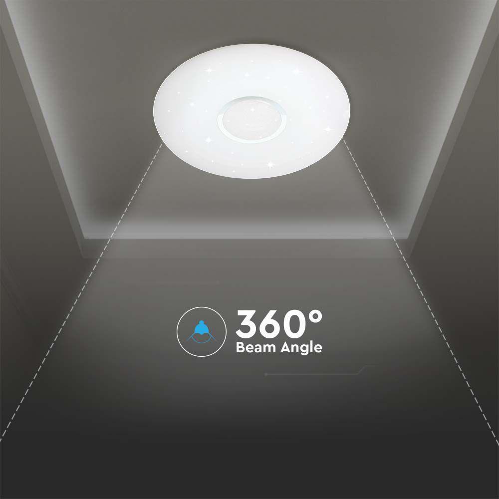 VT-8556 LED 30W/60W/30W DESIGNER DOMELIGHT REMOTE CONTROL CCT CHANGING DIMMABLE ROUND COVER