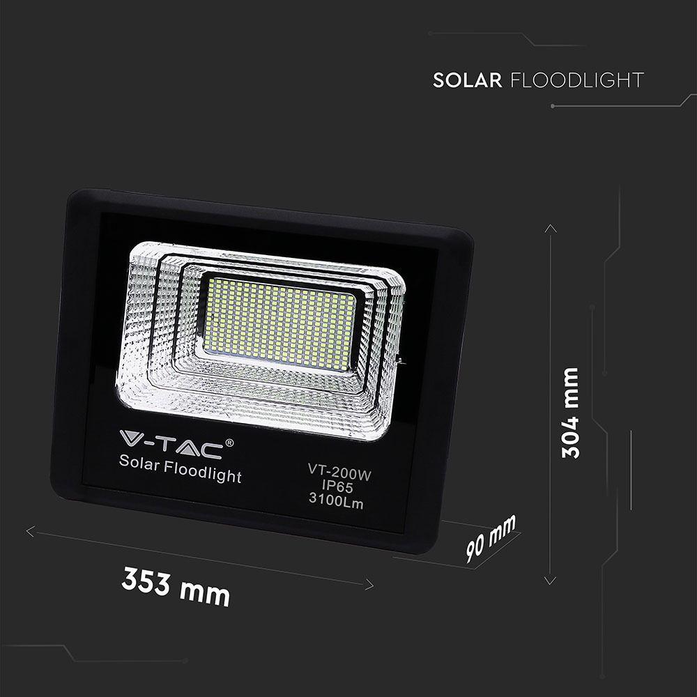 Naświetlacz solarny LED, Barwa:4000K, VTAC, SKU 8577