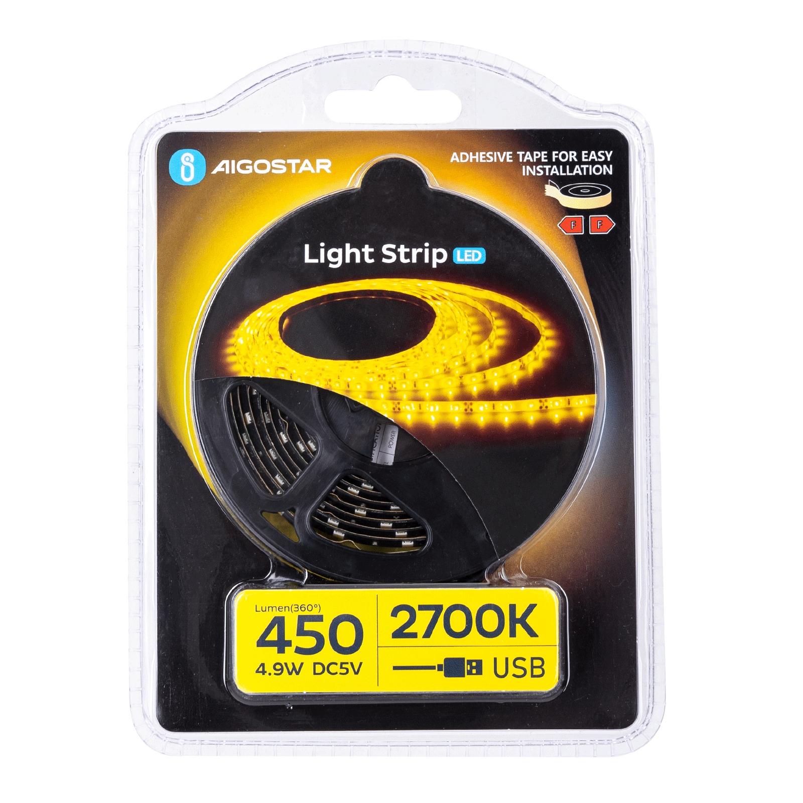 LED USB STRIPS LIGHT 4.9W 2M 120LED/450LM/2700K